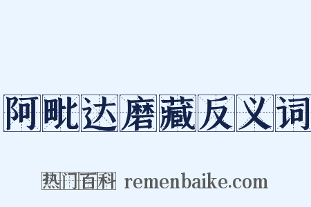 阿毗达磨藏反义词是什么意思的图片